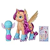 My Little Pony – Eine Neue Generation Sing- und Skatespaß Sunny Starscout – Pony (22,5 cm) mit Fernbedienung, 50 Reaktionen