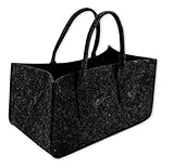 Filztasche Dunkelgrau Kaminholztasche Filzkorb Kaminholztasche Kaminholzkorb Korb Filz Zeitungsständer Zeitungskorb, Anthrazit