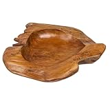 riess-ambiente.de Exklusive Teak Holz Schale 40cm NATURE ROOT massives Wurzelholz natur handgefertigt Teakholz Holzschale Dekoration Schlüsselaufbewahrung Teakschale Deko Schalen Holzschalen