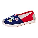 Low Sneaker Damen Loafer Classic Vintage Shoes Bequem Turnschuhe Outdoor Walkingschuhe Fitness Gym Schuhe Slip on Sneakers Frauen Low Slip on Schuhe Leichtewichts rutschfeste Sportschuhe