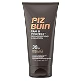 Piz Buin Tan & Protect, Sonnencreme mit Bräunungsbeschleuniger, LSF 30, wasserfest und nicht fettend, 150ml