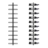 Yaheetech Weinregal Flaschenhalter Flaschenregal Aufbewahrungsregal für die Wand aus Metall 10 Flaschen, Schwarz