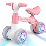 Dislocati Baby Spielzeug ab 1 Jahr, Laufrad ab 1 2 Jahre Lauflernrad für 10-24 Monate Geschenk 1 Jahr Mädchen Balance Bike Kinderspielzeug ab 1 2 Jahre Baby Lauflernwagen Erst Rutschrad Fahrrad