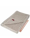 Ritter Decken Gotland Schafswolldecke grau 150 x 200 cm - Hochwertige Wolldecke aus Schurwolle - Robuste & warme Wolldecke- Made in Germany