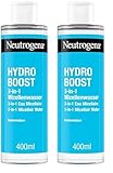 Neutrogena Hydro Boost 3-in-1 Mizellenwasser (400 ml), feuchtigkeitsspendende Gesichtsreinigung mit Hyaluronsäure, sanfter Make-Up Entferner ohne Reiben, für sensible Haut geeignet (Packung mit 2)