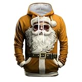 Angebote des Tages Heute Damen Weihnachtspullover Herren Kapuzenpullover Weihnachtsmann Druck Langarm Rundhals Hoodie Casual Sweatshirt Weihnachten Lustig Pullover barfußschuhe Damen Sale