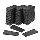 SUMTree 60 Stück Möbelnivellierer aus Kunststoff Schwarz Möbel-Nivellierpads Verstellbar Unterlegscheiben zum Nivellieren Mehrzweck Nivellierunterlagen für Möbelfüße (L6xB2.6 cm, einstellbar 1-6 mm)