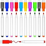 DTYDECLE 10 Stück Whiteboard Stifte, 9 Farbe Whiteboard Marker Magnetische Trockenlösch Abwischbare Marker mit Feiner Spitze für Büro, Schule, Zuhause usw