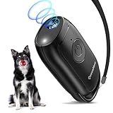 Queenmew Anti Bell Gerät Hunde, Tragbarer Antibell Ultraschall Gerät, Leistungsstarkes Hunde Bellen Stoppen, AntibellGerät fürHunde mit LED, Anti BellenGerät Drinnen Draußen für Kleine GroßeHunde