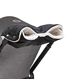 Kinderwagen Handwärmer,Universalgröße Handwärmer für Kinderwagen, Handmuff mit Fleece Innenseite, Kinderwagenmuff für Wasserdicht und Winddicht, Pram Hand Warmer Muff für buggy