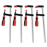 4 Stück Schraubzwinge, Einhandzwinge, Druckguss-Schraubzwinge, F Klemmzwinge Temperguss Spannweite Holzbearbeitung F Clamps Bar Clamp Stahlmaterial für Holzarbeiten Spannen und Fixieren 50 * 300mm