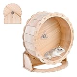 SUNOYA Hamsterrad 23cm Laufrad Hamster, Leise Hamster Spielzeug Holzlaufrad Lustiges Hamsterlaufrad Aus Holz Silent Hamster Rad Für Hamster Rennmäuse Mäuse Chinchillas Oder Andere Kleintiere