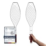 2 x Fisch Grillhalter 63x16cm mit Holzgriff VonBueren |...