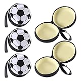 DIYEAH Großpackung Fußball Münzbeutel 5 Stück Kreative Wechselgeldbörsen aus Blech mit Reißverschluss Multifunktionale Fußballboxen für Snacks und Kleine Fußballgeschenke