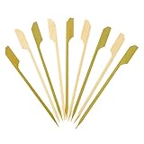 [100 Stück] 11,9 cm Bambus-Holz-Paddelspieße für Cocktails, Vorspeisen, Obst und Sandwiches