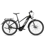 HEPHA E-Bike Trekking 7 Long Range, Elektrofahrrad 708Wh Akku (bis zu 200KM), 80Nm Mittelmotor Pedelec, 10-Gang, APP, Unisex, 27,5 Zoll, Modell 2023(Lowstep, Schwarz, M-46cm)