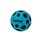 Waboba Moon Ball – am Höchsten Springender Gummiball – Patentiertes Original-Design – Ballkrater Erzeugen beim Aufprall ein knallendes Geräusch – Leicht Greifbar – Flummies für Kinder - BLAU - 65 mm