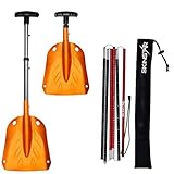 SkinStar Lawinensonde 260 oder 320cm und Schneeschaufel Klappbar Set Aluminium Leicht Kompakt Lawinenset