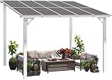 UNIONLINE Aluminium-Pavillon, 3 x 3 m, Wandmontage, Metallmarkisen, Pavillons, Hardtop-Dach, Pergola, Robuste Metall-Pergola Für Den Garten, Weiß