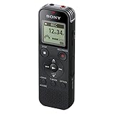 Sony ICD-PX470 Diktiergerät (USB, SD Kartensteckplatz, PCM, MP3, 55h Akku, 4GB, Stereo) schwarz