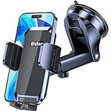 Blukar Handyhalterung Auto [Stabilere Version] Handyhalter fürs Auto Armaturenbrett & Windschutzscheibe KFZ Handy Halterung mit EIN-Knopf-Release 360° Drehbar für iPhone, Galaxy, Mate usw.