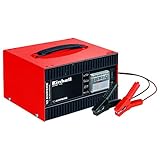 Einhell Batterie-Ladegerät CC-BC 10 E (12 V, f. Batterien von 5-200 Ah, Ladeelektronik, Stahlblechgehäuse, inkl. Ladeleitung m. Polzangen)