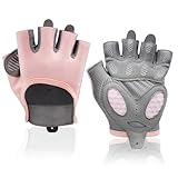 CHEERLINK Fitness Handschuhe mit Mikrofasergewebe, Rutschfester Silikon Sporthandschuhe für Damen, Tmungsaktive Trainingshandschuhe Gym Gloves für Krafttraining & Fahrrad Fahren