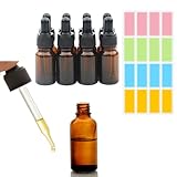 Pipettenflasche,8pcs 10ml Pipettenflaschen Glas,Braune Glasflaschen,Apothekerflaschen,Pipette Glasflasche,Brown Glass Bottles,für ätherische Öle, Aromatherapie, Kosmetik, Elite Flüssigkeitsbehälter