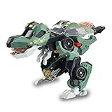 VTech Switch and Go Dinos Launcher-T-Rex – Dino-Auto-Transformer – 2-in-1 Spielzeug mit Geräusch- und Lichteffekten – Mit Abschussvorrichtung – Für Kinder von 3-8 Jahren, grün