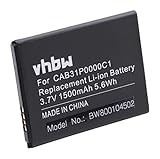 vhbw Li-Ion Akku 1500mAh (3.7V) kompatibel mit Handy Smartphone Telefon Alcatel One Touch OT-985, OT-985D, OT-990, OT-990A, OT-990M Ersatz für BY71, CAB31P0000C1.