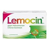Lemocin Halsschmerztabletten - Lutschtabletten mit Limonengeschmack für Erwachsene und Kinder ab 5 Jahren - bei Beschwerden im Hals- und Rachenraum schmerzstillend und entzündungshemmend - 1x20 Stück