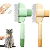 2 Stück Katzenbürste, Fellblitz Bürste für Haustiere, Katzenbürste, Ideal für Langhaarkatzen und Kurzhaarkatzen, Entfernt lose Haare, Fördert gesundes Fell, Perfekt für zu Hause