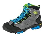 Brütting Unisex Kinder Mount Bona High Kids Trekking- & Wanderstiefel, Grau Blau Lemon, 33 EU