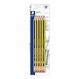 STAEDTLER Bleistifte mit Radiergummi Noris, HB, sechskantformat, hohe Bruchfestigkeit durch spezielle Minenrezeptur und hartverleimte Mine, Set mit 10 Bleistiften, 122-2 BK10