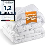 KNERST® Bettdecke 155x220 cm - 4 Jahreszeiten Bettdecken 155x220 - Bettdecken -Schlafen zu jeder Jahreszeit - Ganzjahresdecke 155x220 waschbar - leichte Sommerdecke & warme Winterdecke 155x220