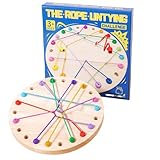 Interactive Strategy Board Game, Rope Puzzle Game, Untying Rope Challenge, Educational Lacing Untangling Toy Enhances Fine Motor Skills for Adults Kids, 8,74 Zoll
