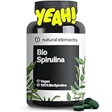 natural elements Bio Spirulina Presslinge – 500 Tabletten – vegan, hochdosiert, ohne unnötige Zusätze – in Deutschland produziert