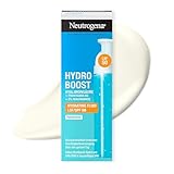 Neutrogena Hydro Boost Aqua Fluid LSF 50 50 ml, parfümfreie Tagescreme mit LSF 50, leichte Gesichtspflege mit Hyaluronsäure, Vitamin B5 und Niacinamid für intensive Feuchtigkeit