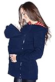 Tragejacke / Fleecepullover für Tragetuch Tragepullover für beide 3073A (44, Dunkelblau)
