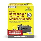 Neudorff Sugan RattenKöderStation mit Monitoringköder – Verschließbares Schlagfallen-Box mit Langzeitköder bekämpft sicher Ratten, 1 Stück