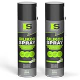 Spraytive 2 x 500ml Silikonspray - Schmiermittel & Gleitspray für Auto, Gummi, Kunststoff & Metall - Farblos, wasserabweisend, rückstandsfrei - von -50 °C bis +250 °C - Made in Germany