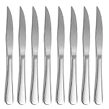 Kyraton Steakmesser-Set, Kyrtaon-Zackenmesser, Edelstahl-Scharfes Messer-Set, Tafelmesser-Set mit 8, Spülmaschinenfest, robust und leicht zu reinigen