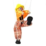 Pull String Puppet Clown Marionette Puppe Spielzeug Vintage Holz Hand Marionette Spielzeug Holz Marionette Kinder für Geburtstagsgeschenk Weihnachten Halloween