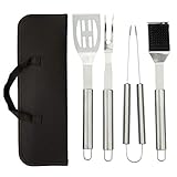 TAINO Grillbesteck-Set 5-teilig Edelstahl Tragetasche Grillzubehör BBQ-Zubehör Accessoire Camping