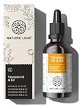 Vitamin D3 + K2 (50ml) - Hoch bioverfügbar durch Original K2VITAL® 99,7% all-trans - laborgeprüfte 1000 I.E. Vitamin D3 pro Tropfen (1700 Tropfen mit Vitamin D + Vitamin K) - in MCT-Öl - Hochdosiert