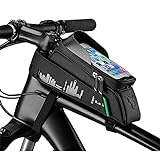Himiway Fahrrad Rahmentasche Lenkertasche Wasserdicht Handytasche für Smartphone für Montainbikes, Rennrad, Ebikes