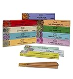 Raajsee 100% Bio-Räucherstäbchen-handgerollt -12er-Pack je 15 Gramm- Frei von Chemikalien - Perfekt für Kirche,Aromatherapie,Entspannung,Meditation