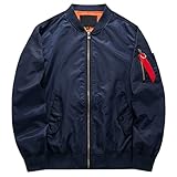 Dicke und dünne grüne Militärmotorrad -Männer Bomberjacke 8807 Blue Thin 5XL