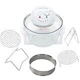 vidaXL Halogenofen Heissluftofen mit Verlängerungsring 1400W 17L Halogenoven
