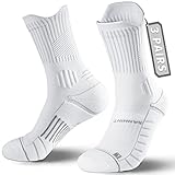 Rahhint Coolmax 3 Pack Kompressions Laufsocken Herren Damen Anti-Blasen-socken Running Socks Sportsocken mit TAB-Design, Kompressionszone, Belüftungsnetz und Fußgewölbeunterstützung